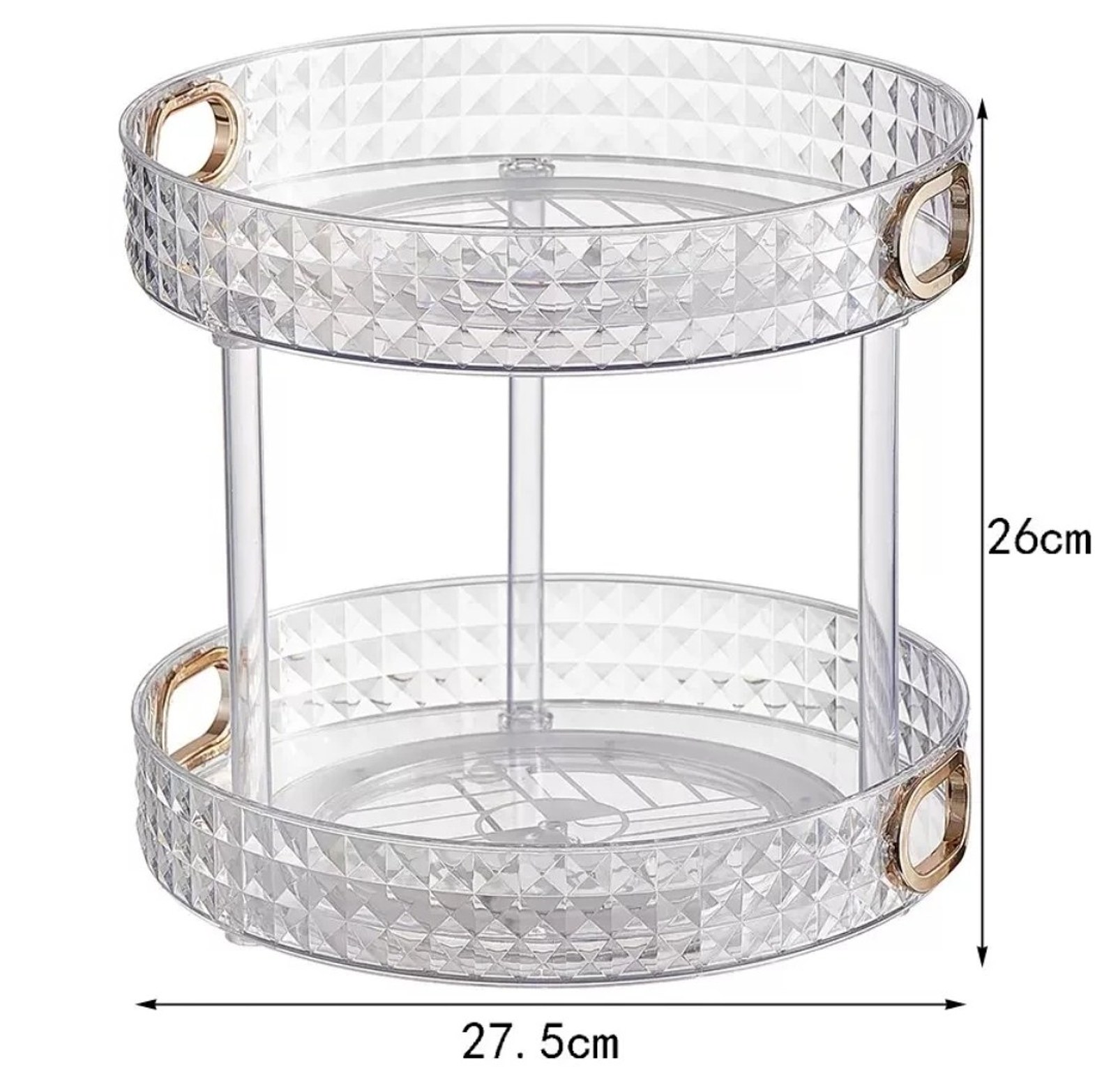 Diamond Acrylic Rotating Cosmetic Organizer image