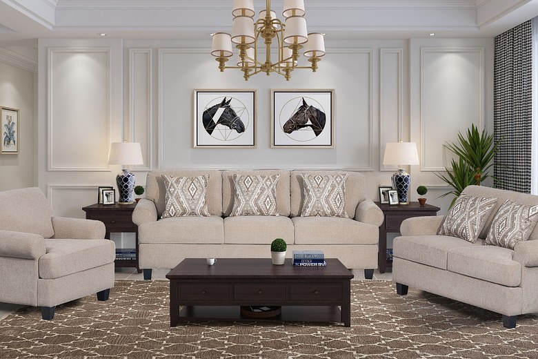 ABBY 7 Seater Fabric Sofa (3+2+1+1) image