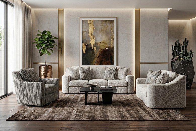 HAMPTON 7 Seater Fabric Sofa (3+2+1+1) image