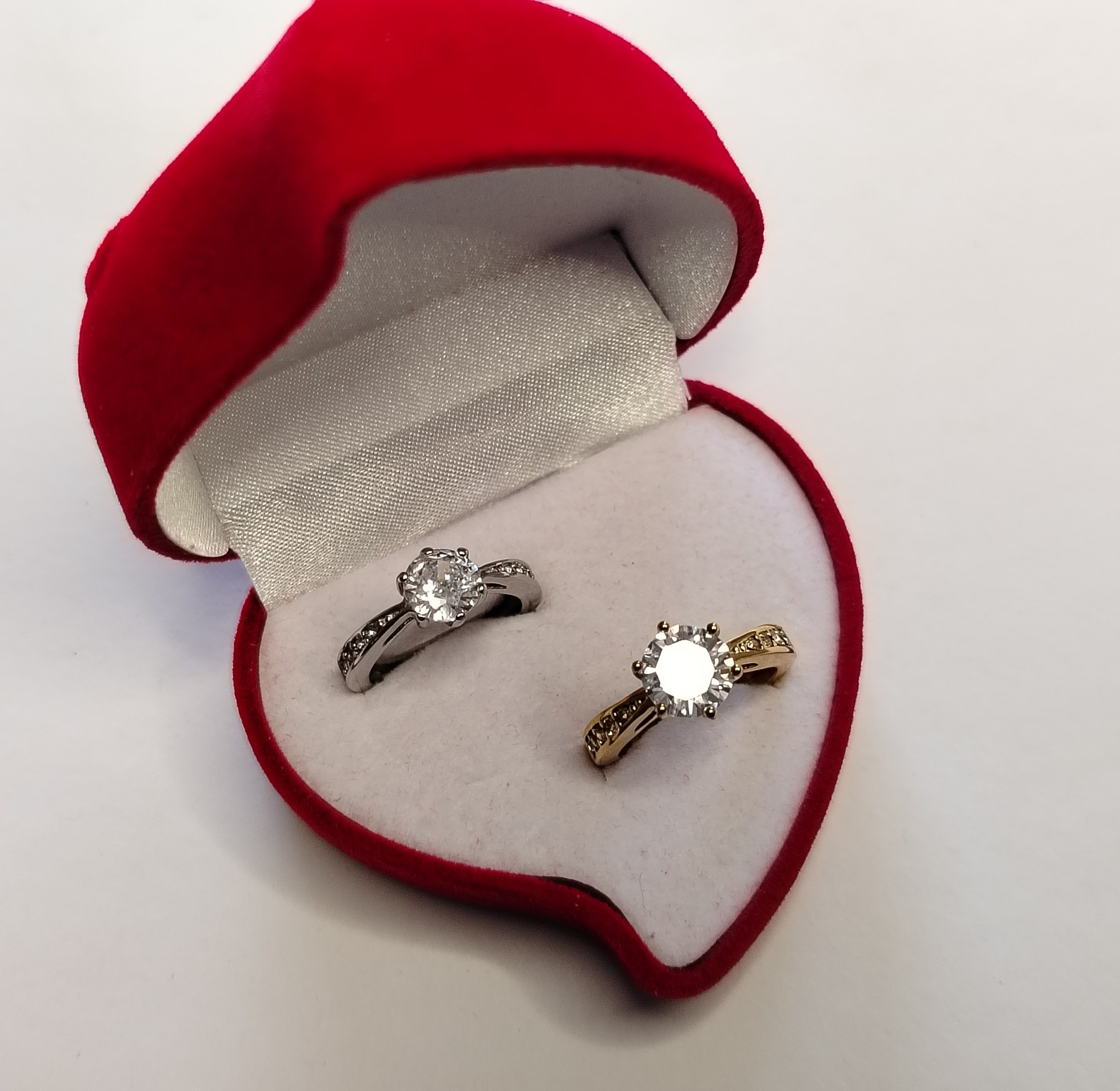 Stainless steel zirconia diamond hypoallergenic engagement ring  image