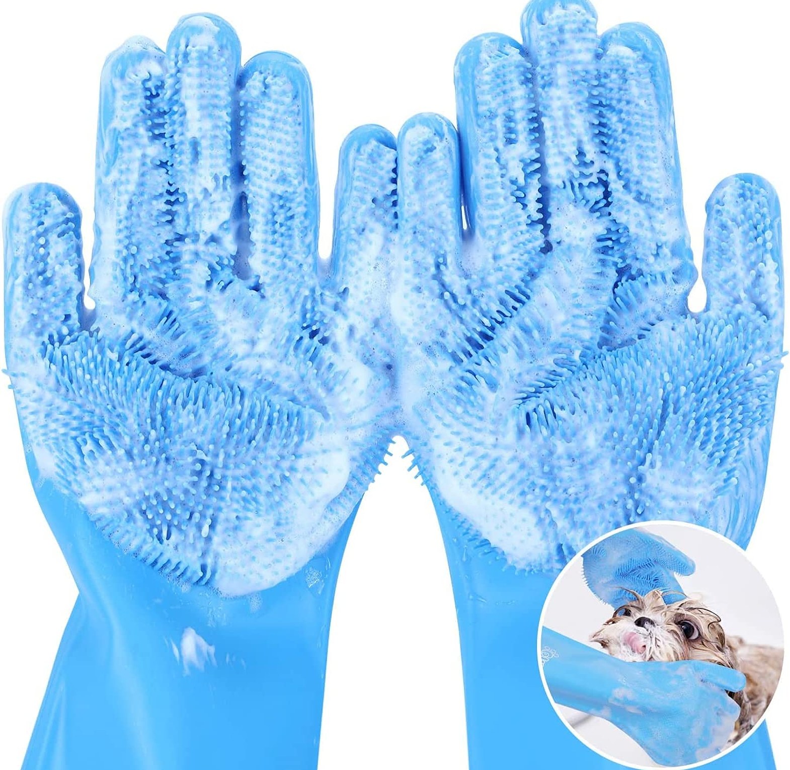 Pet Grooming And Cleaning Gloves image