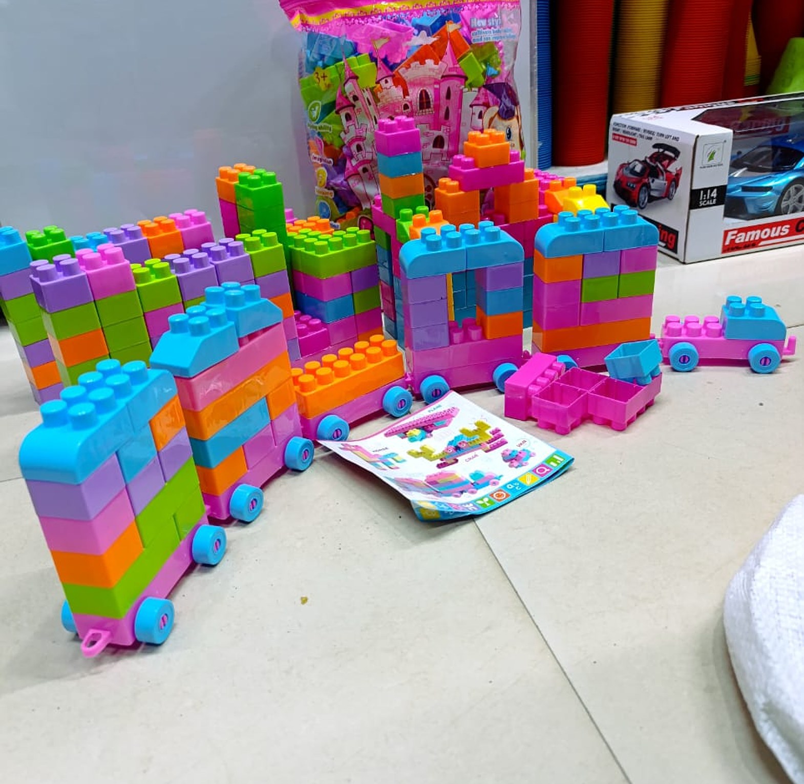 170 pcs blocks with plenty of wheels  image
