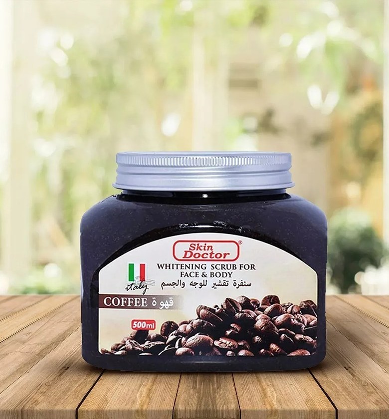 Skin Doctor Whitening Scrub for Face & Body – Coffee image