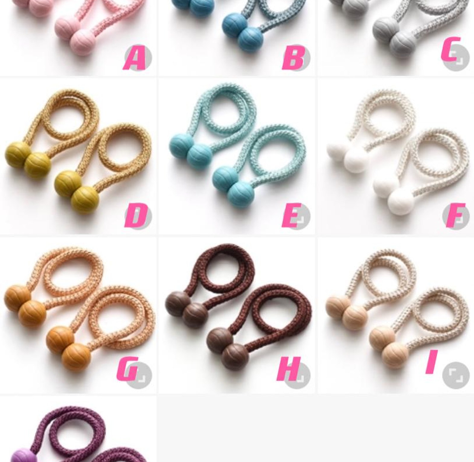 Curtains tie backs /holders  image