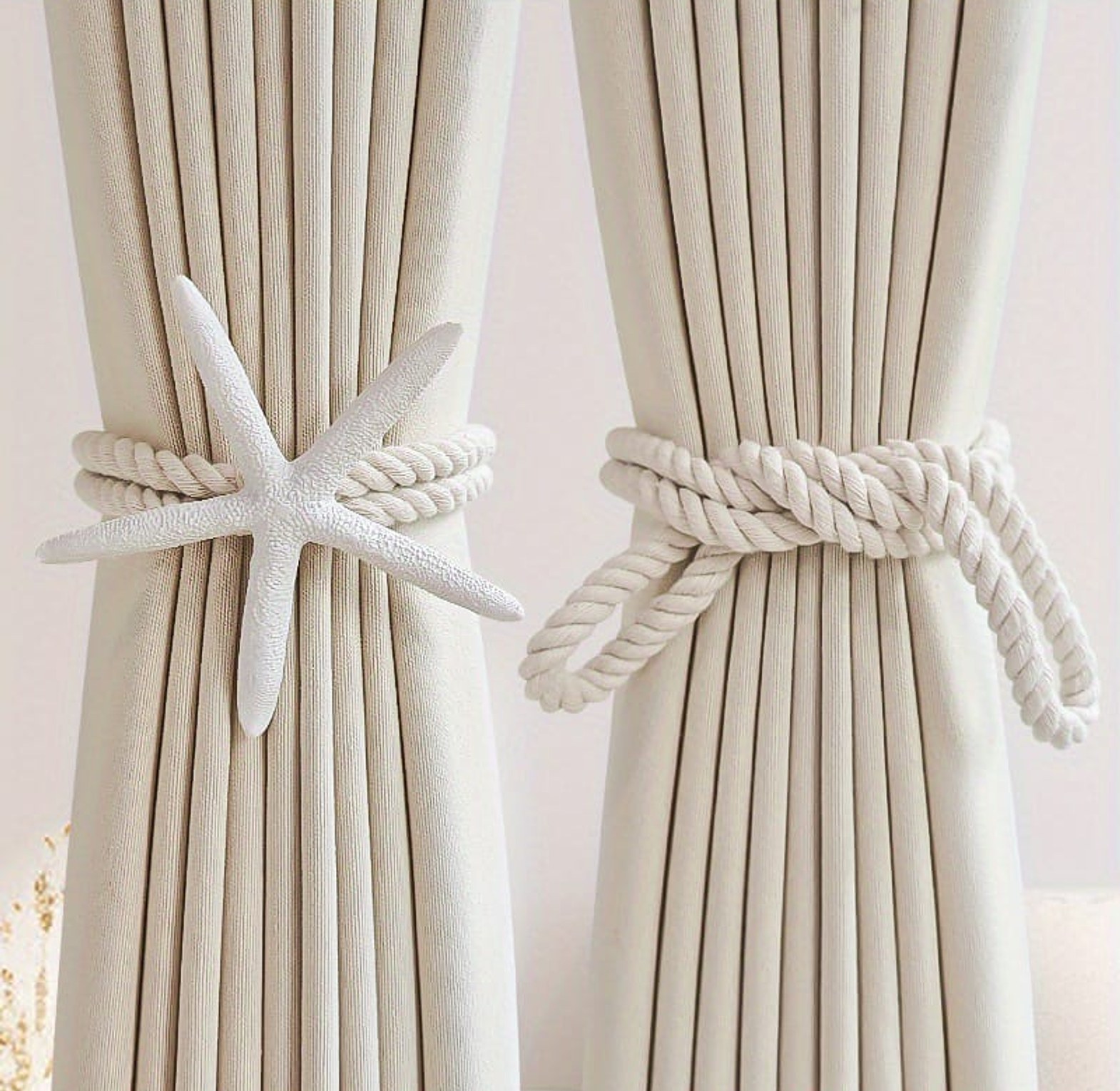Adjustable Boho Handwoven Curtain Tiebacks image