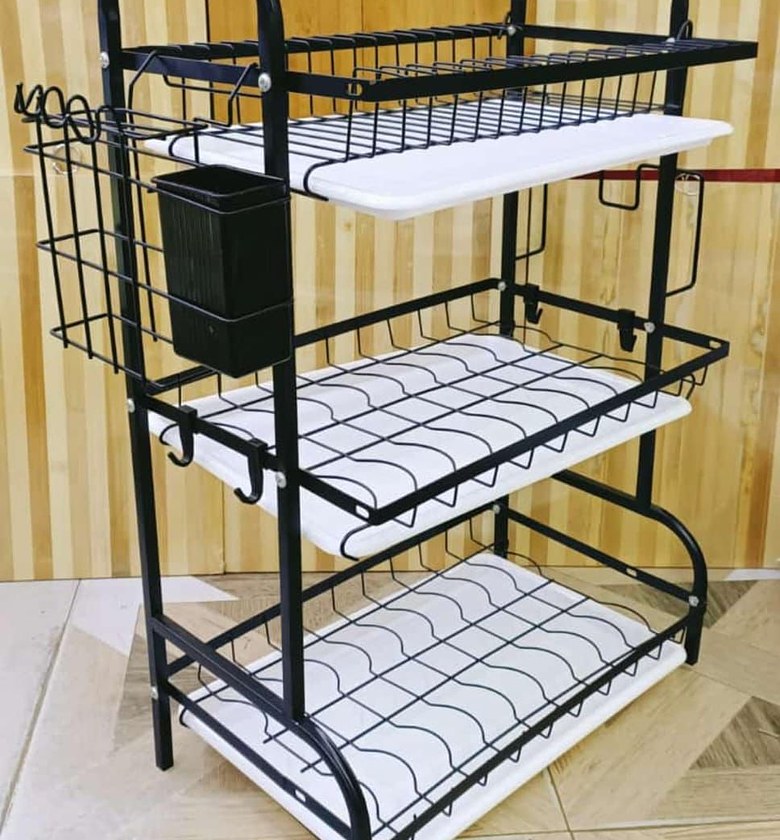 Dish Rack. 3 Tier High quality carbon steel dish rack  image