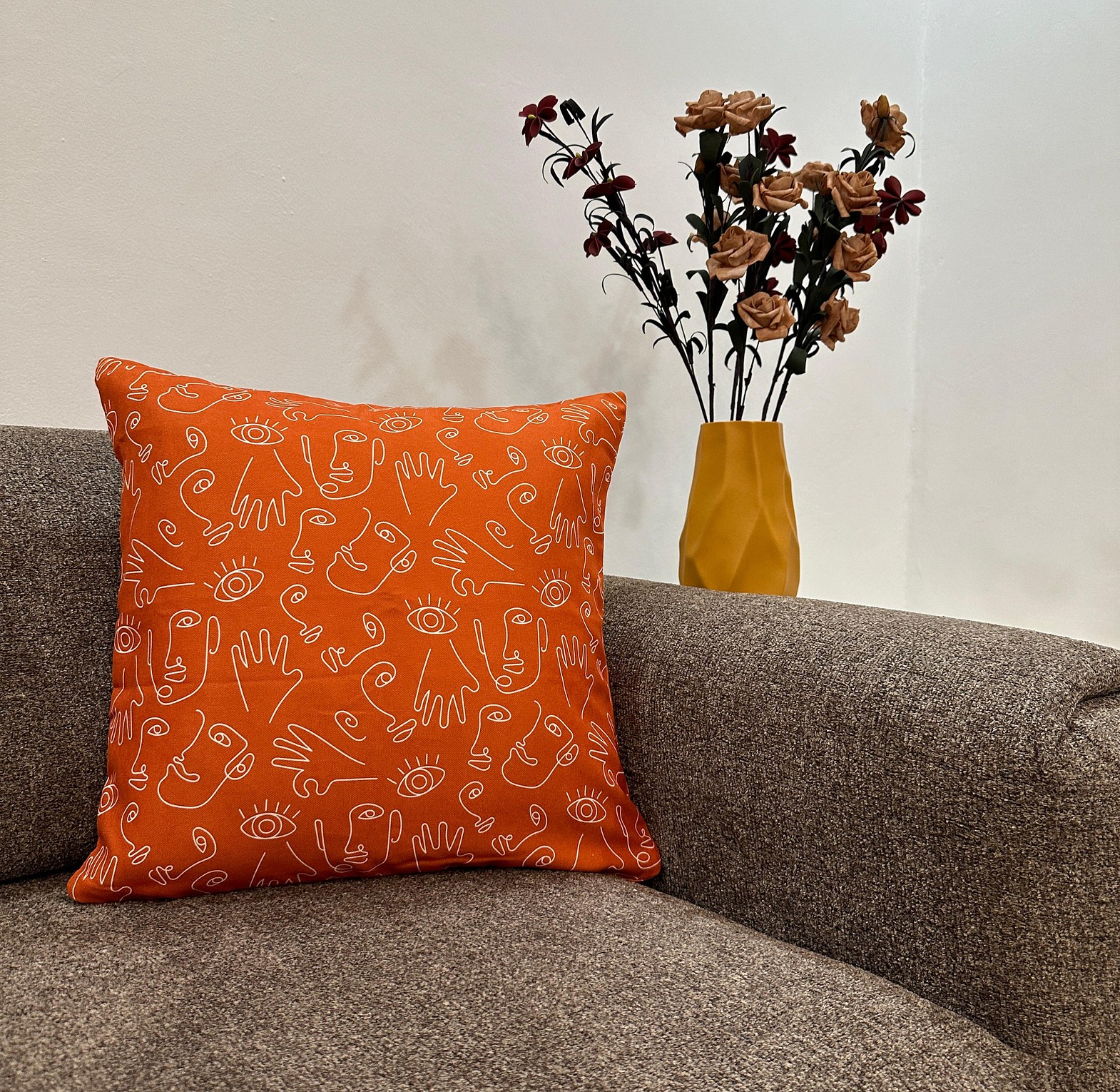 Luxury Boho cushion cover in terracotta image