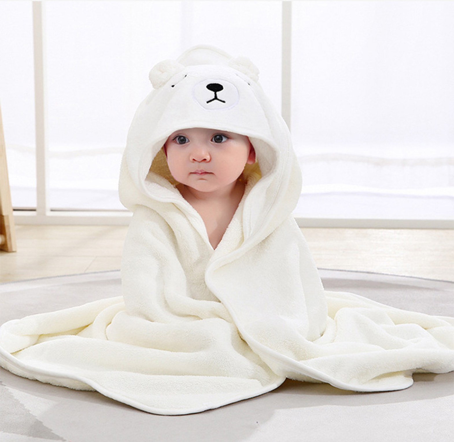 Soft Hooded Baby Bath Towel image