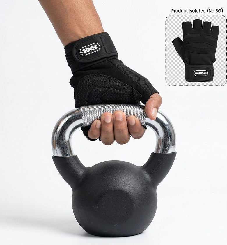 Weightlifting Gym Gloves with Built-in Wrist Support Wraps – Anti-Slip Palm Protection For Strength Training image