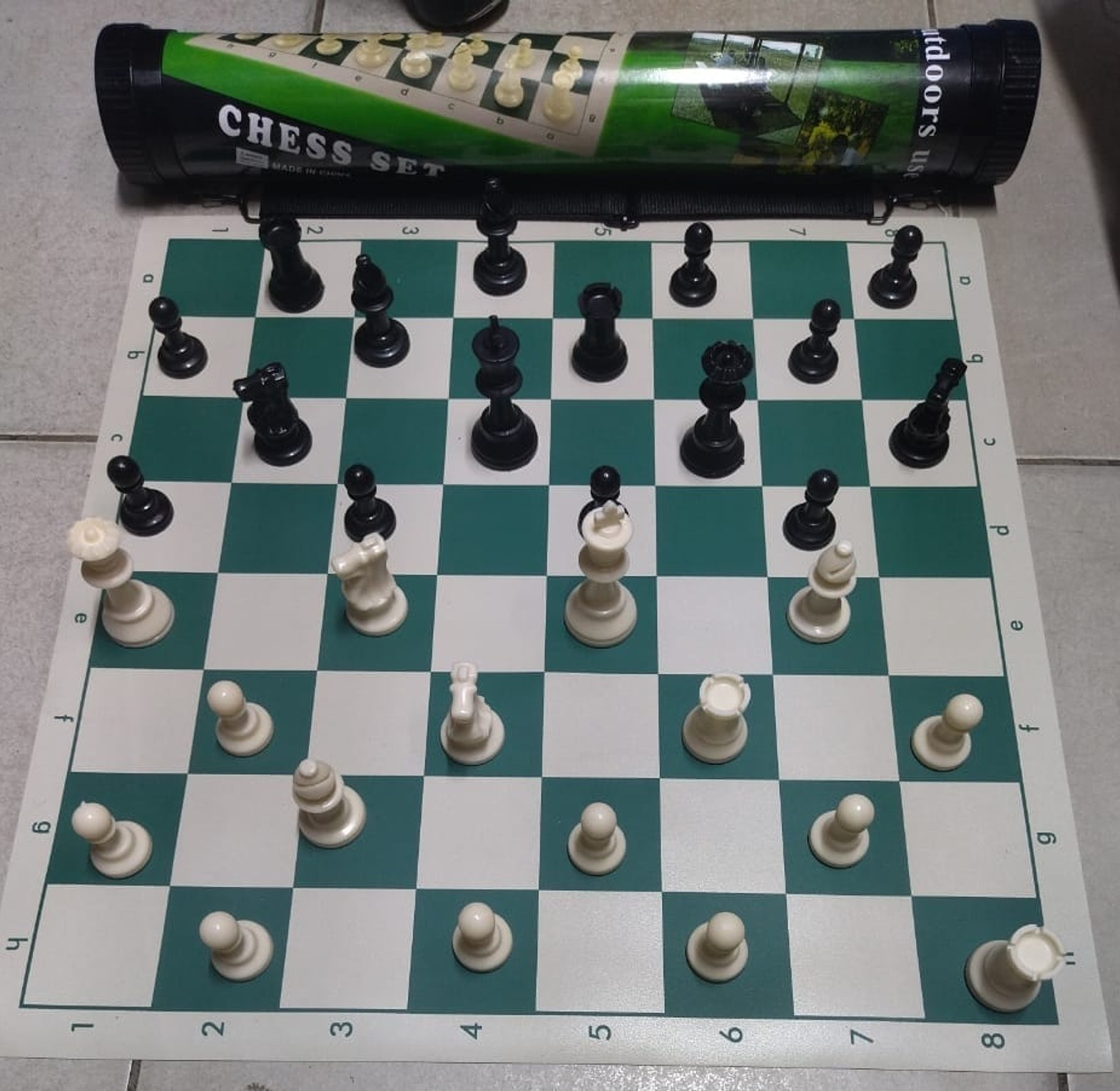CHESS BOARD. Portable Tournament Chess Board Game Mat + FREE Carrier Bag LARGE -50CM*50CM image