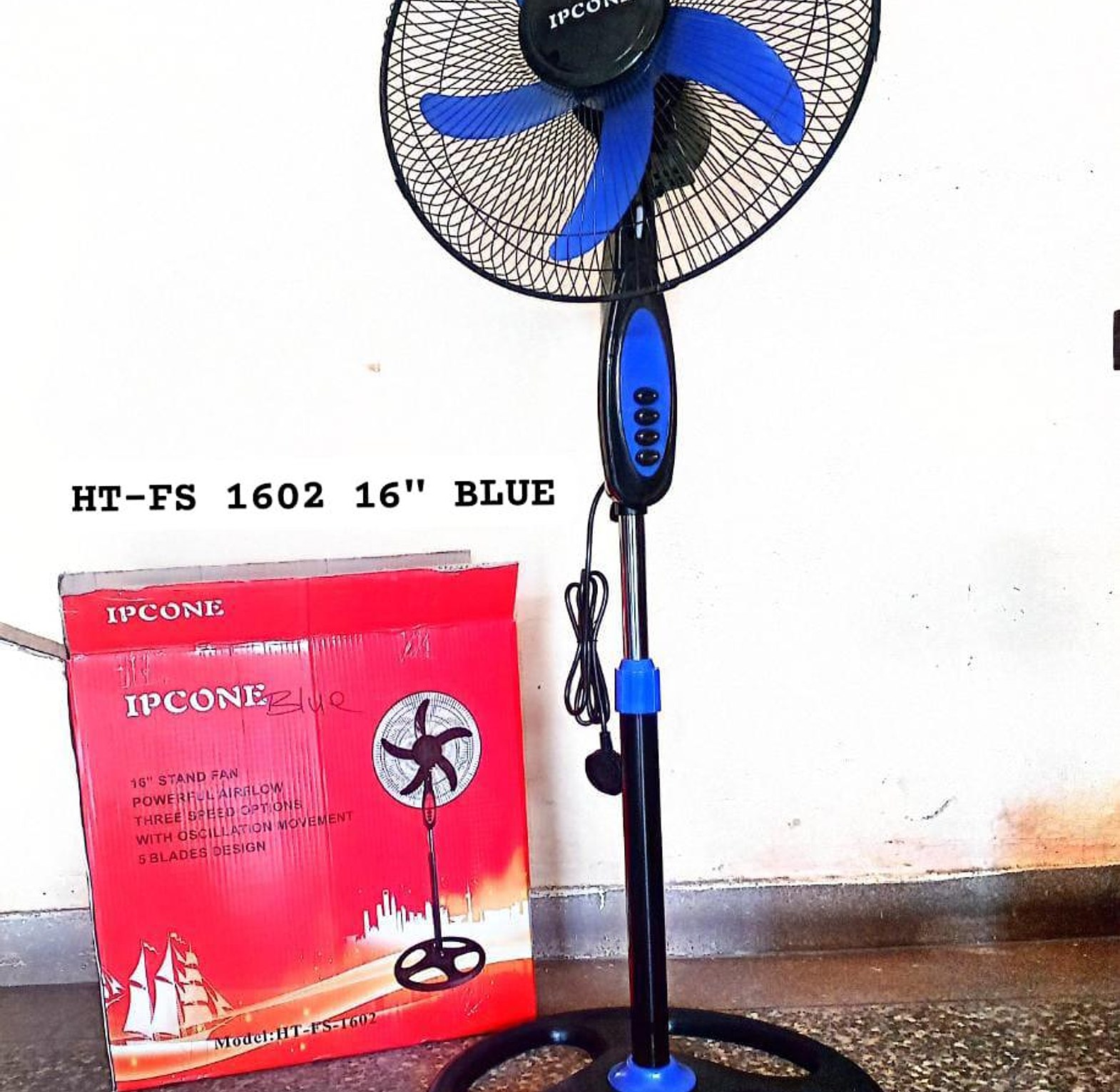 IPCONE POWERFUL FREE STANDING FAN 16 INCH image