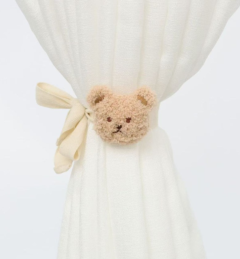 2pc Cartoon Bear Curtain 3D Cute Window Curtain  image