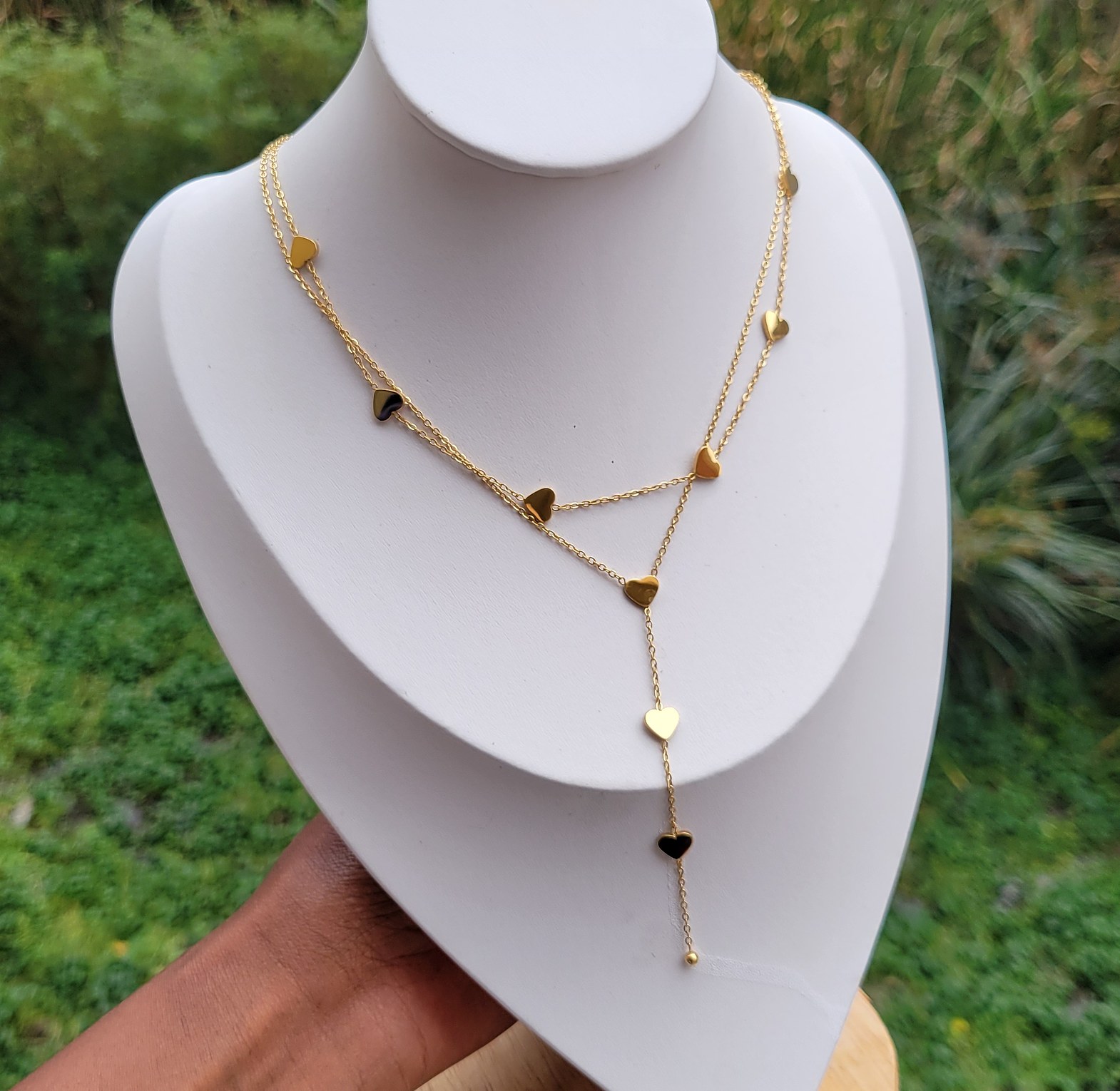 Layered loveheart necklace  image