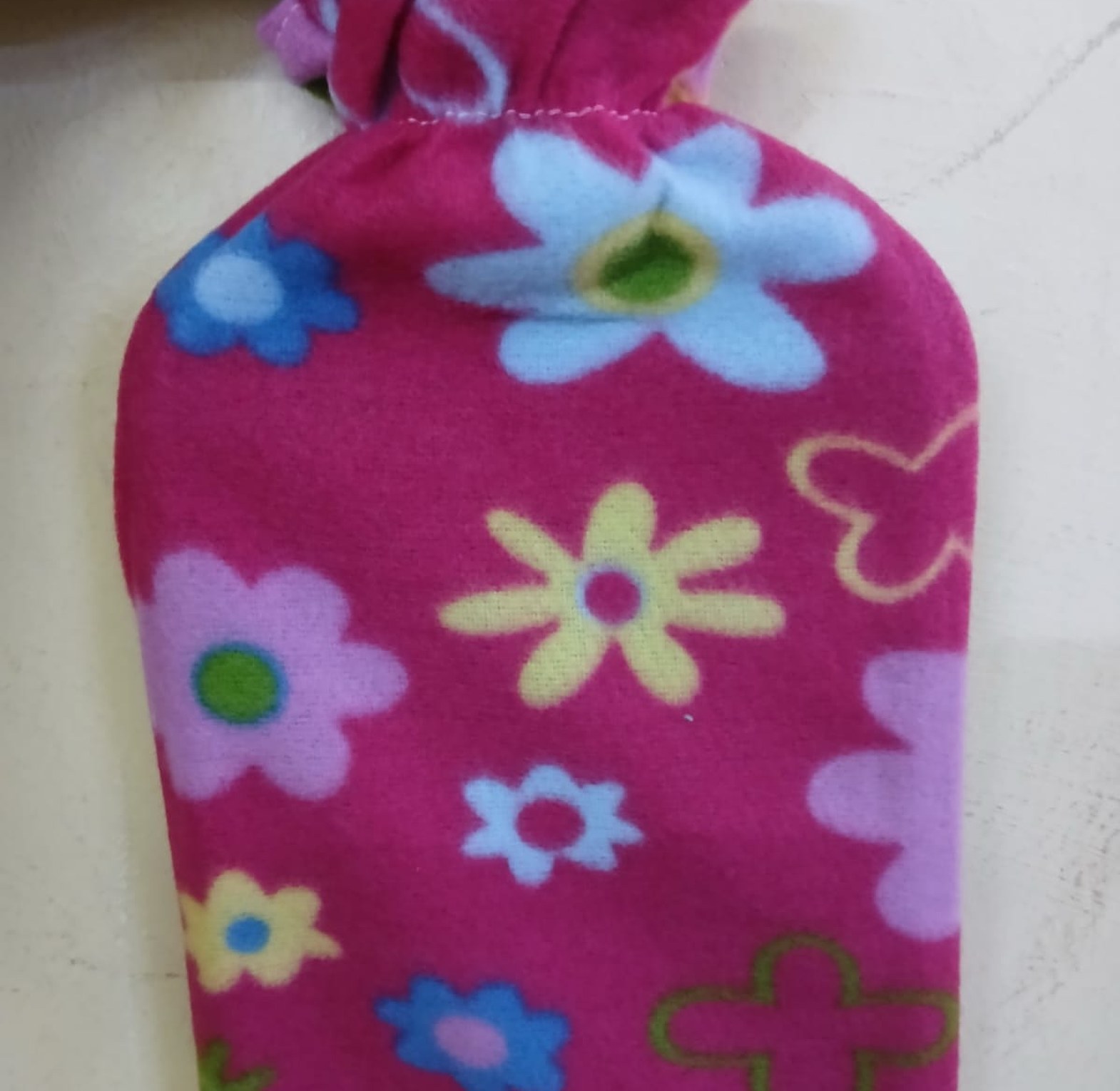 2L Durable Rubber Hot Water Bottle with Removable Soft Fleece Cover for Menstrual Cramps & Body Pain Relief image