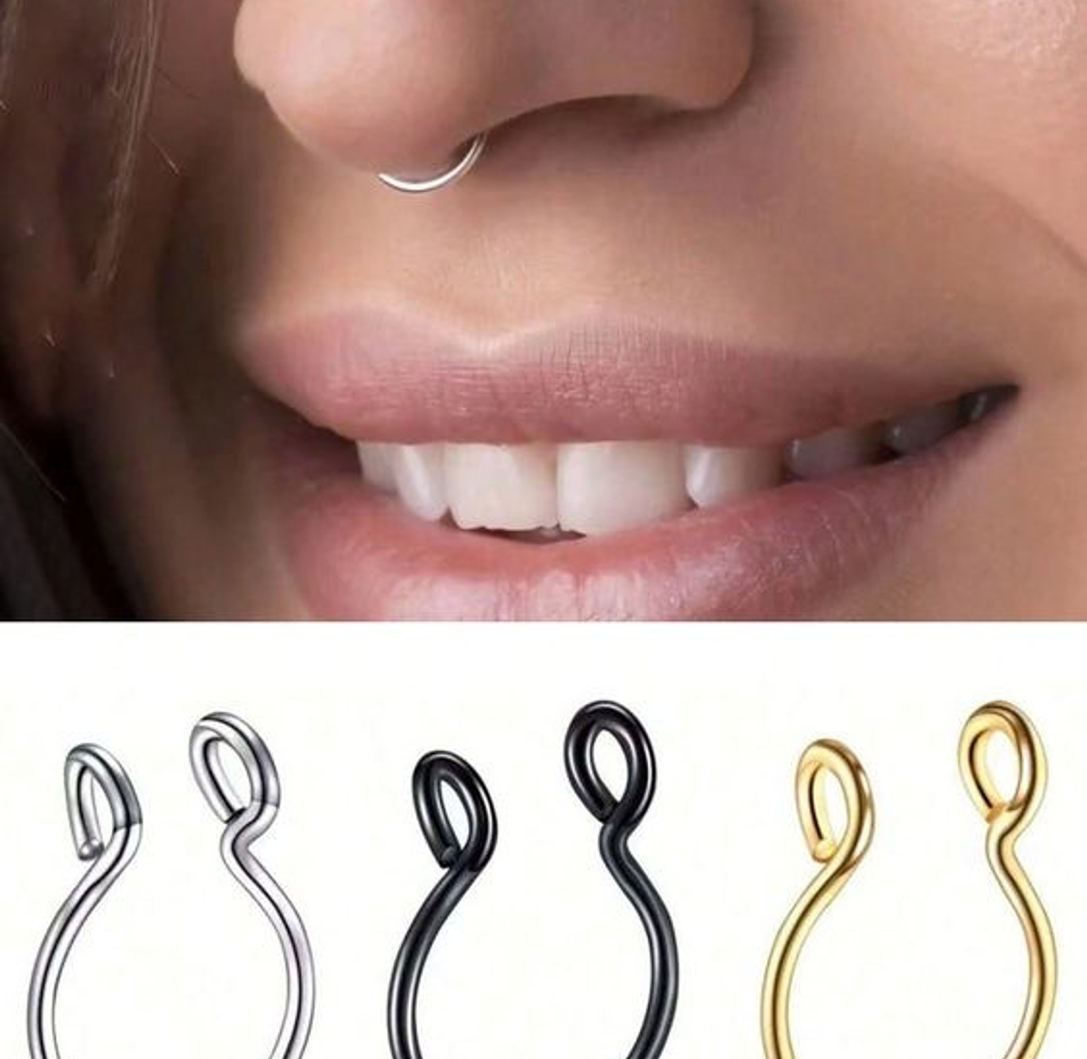 Minimalist faux septum  image