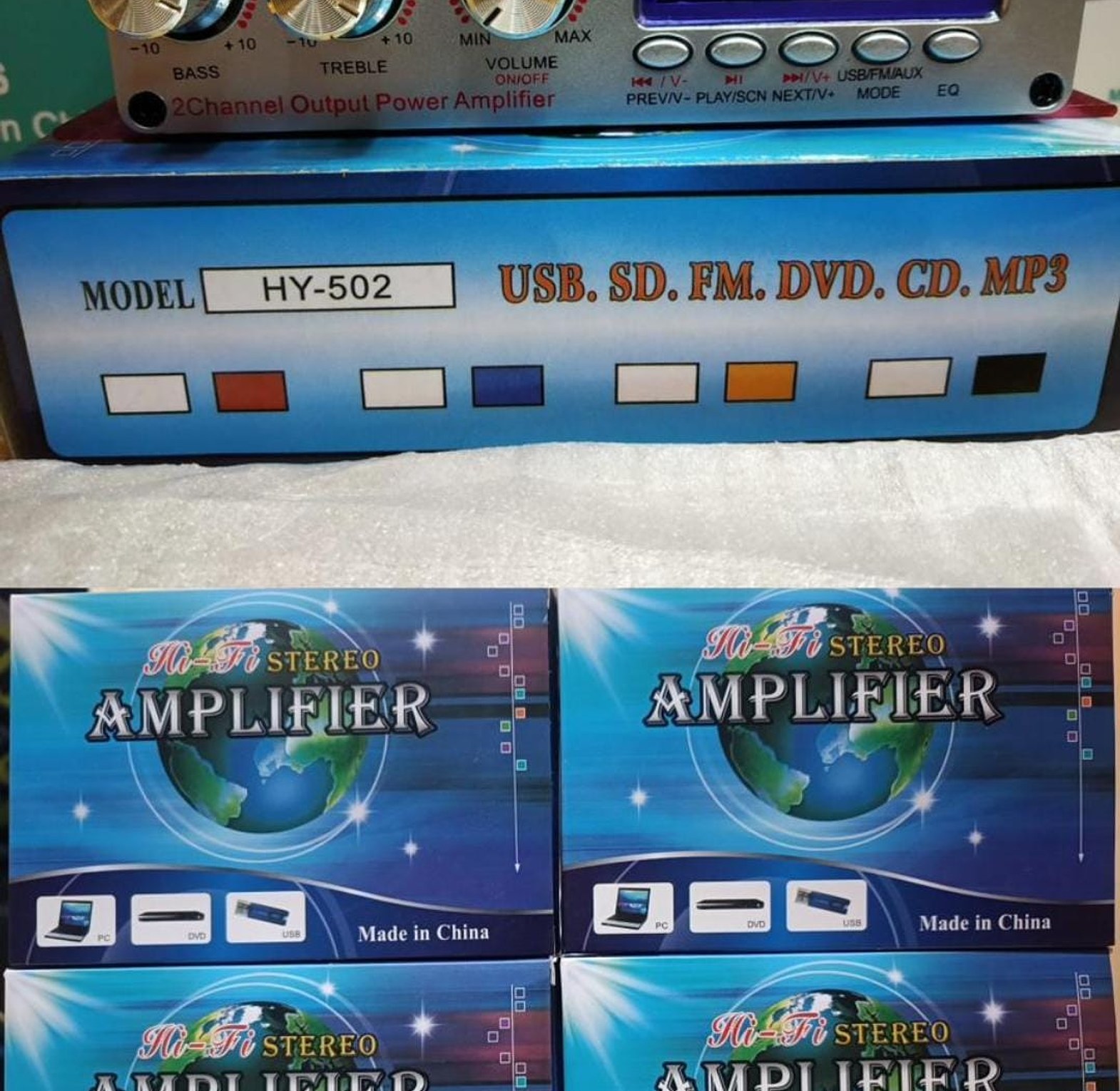 HY-502 Stereo Amplifier.  image