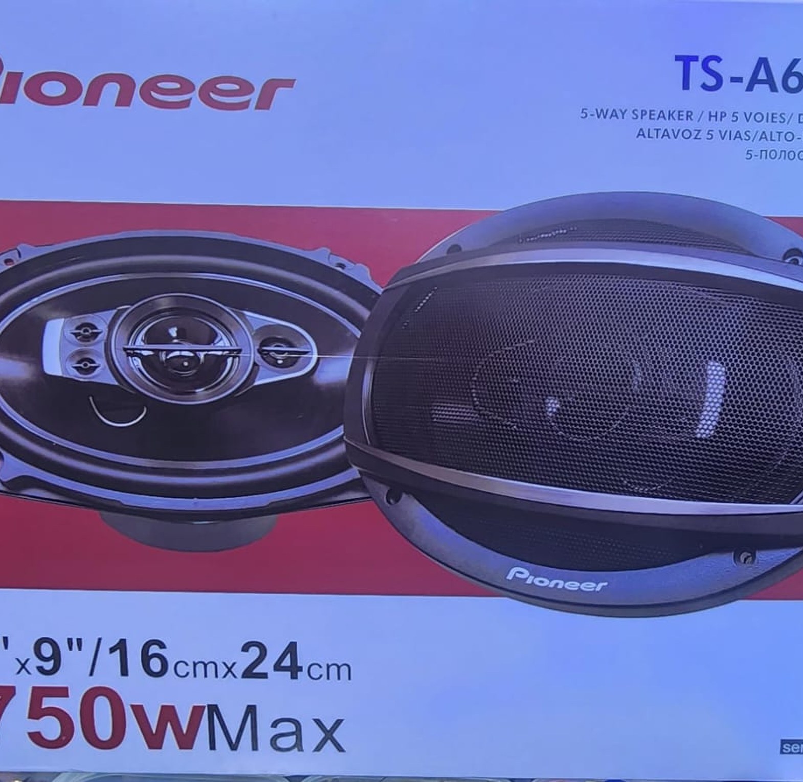 Car Speaker. Pioneer TS-A6997S 6" x 9" 5-Way Car Audio Speakers. image