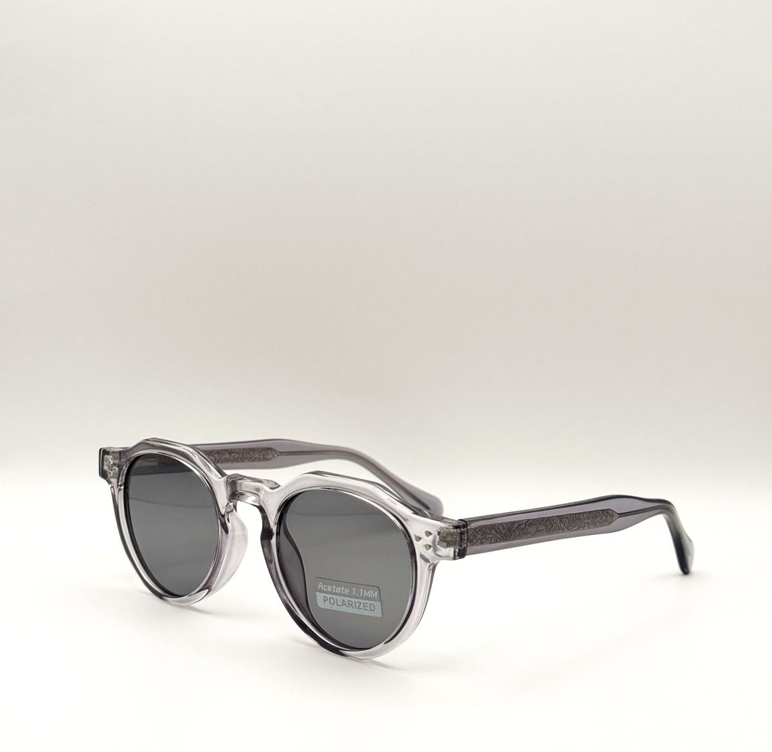 Crystal Slate Round Sunglasses image
