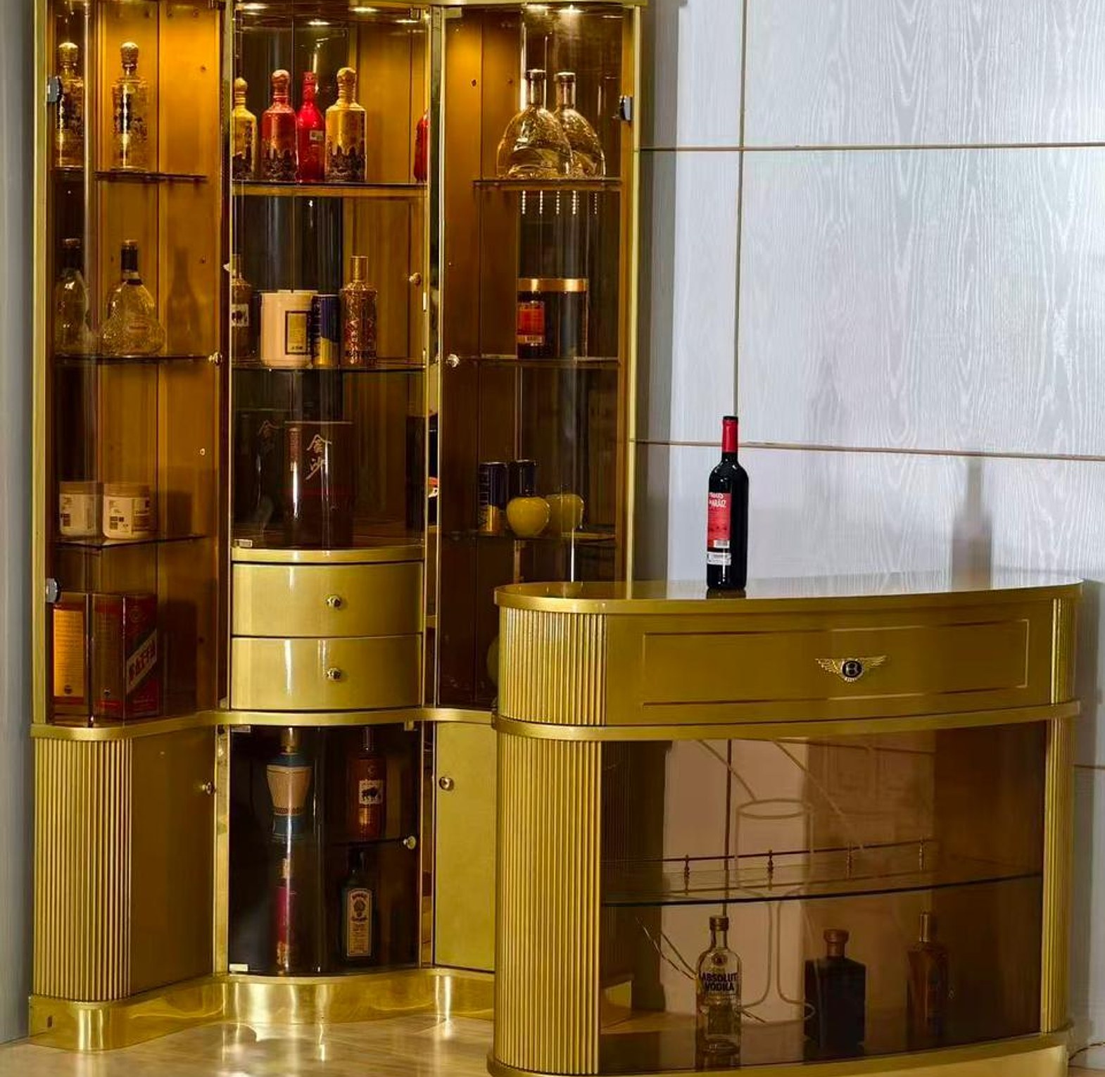 Luxury Gold Cabinet Set image