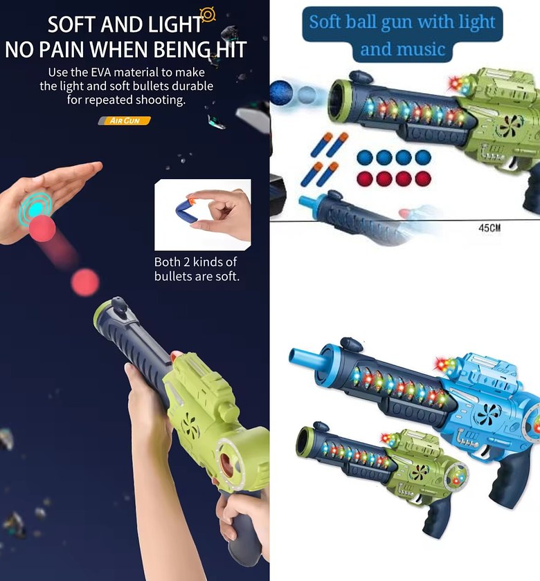 Soft Bullet Toy Gun: Shoot Soft Balls Sucker Darts image
