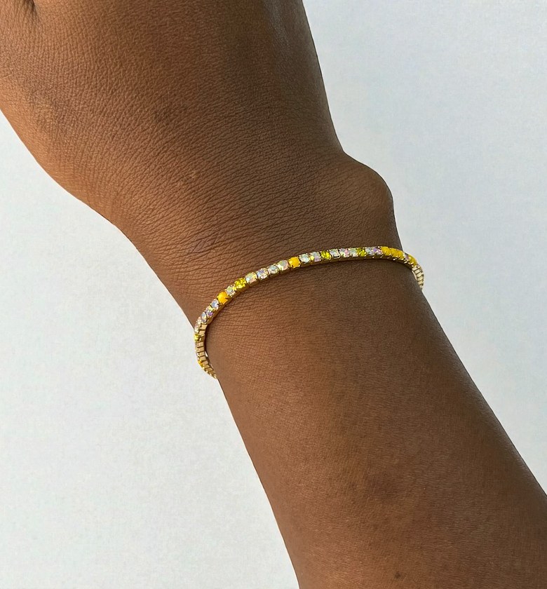 Yellow Gemstone Tennis Bracelete image
