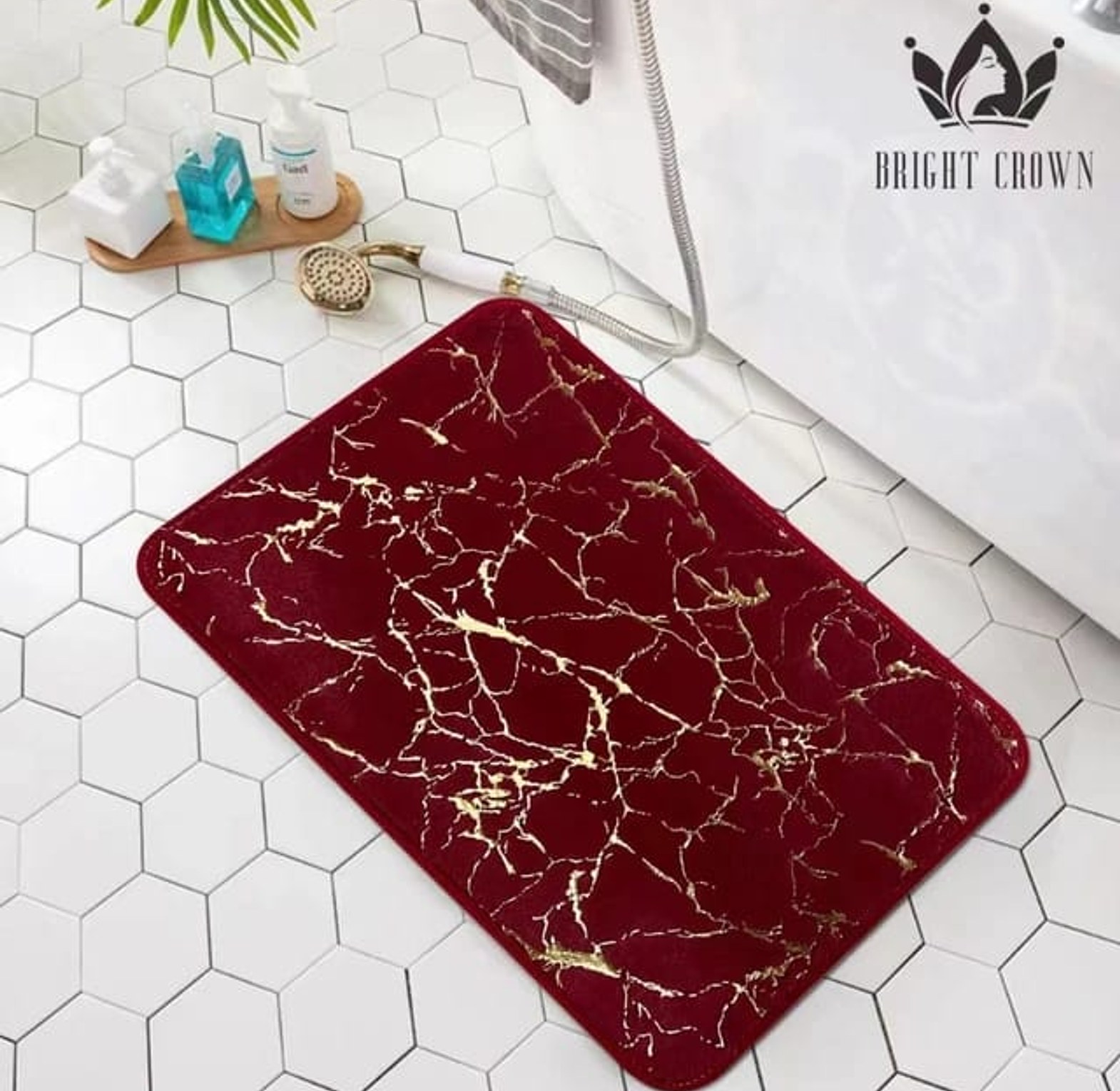 Fur floor bath mat image