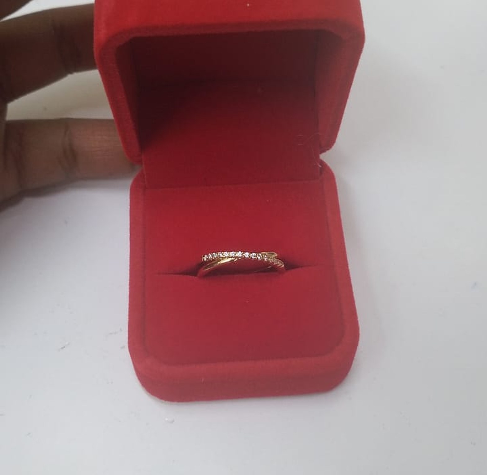 Square velvet ring/gift box  image