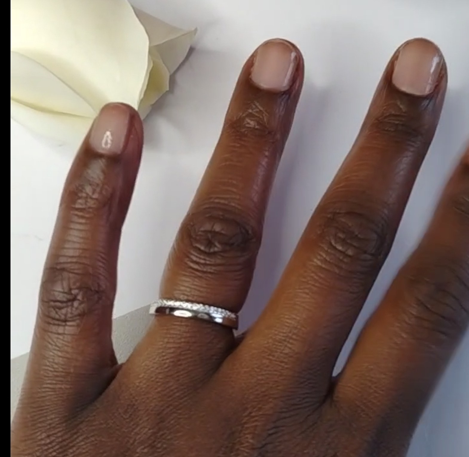Sterling silver eternity wedding ring/band image