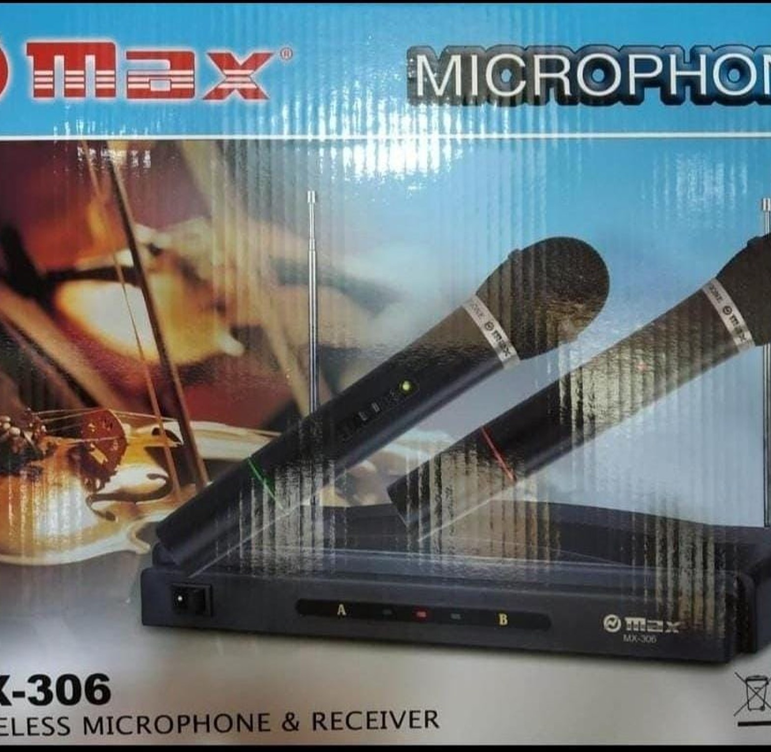 Max MX-306 Dual Wireless Professional Microphone System.  image