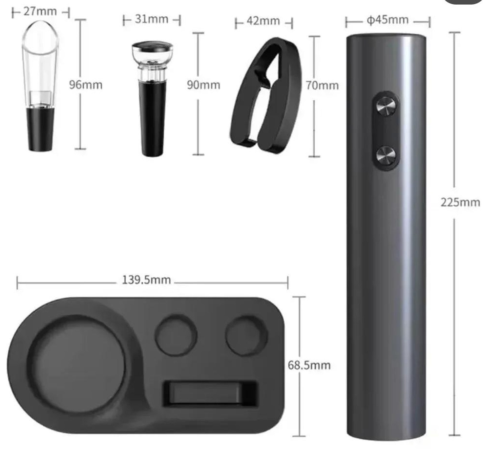 Electric Wine Opener Set with Stand image