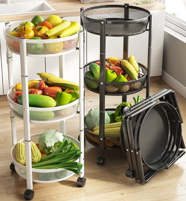 Multi-Layer Foldable Kitchen Storage Rack image