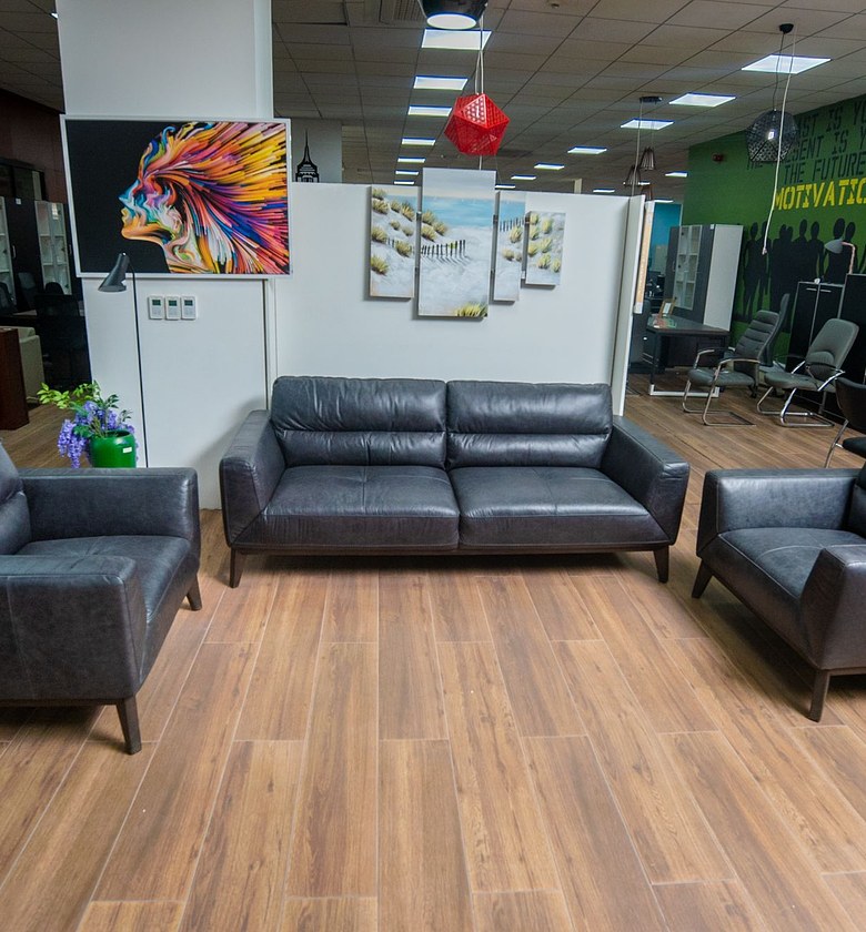 SOFA LEATHER 3+1+1 CLR BL image