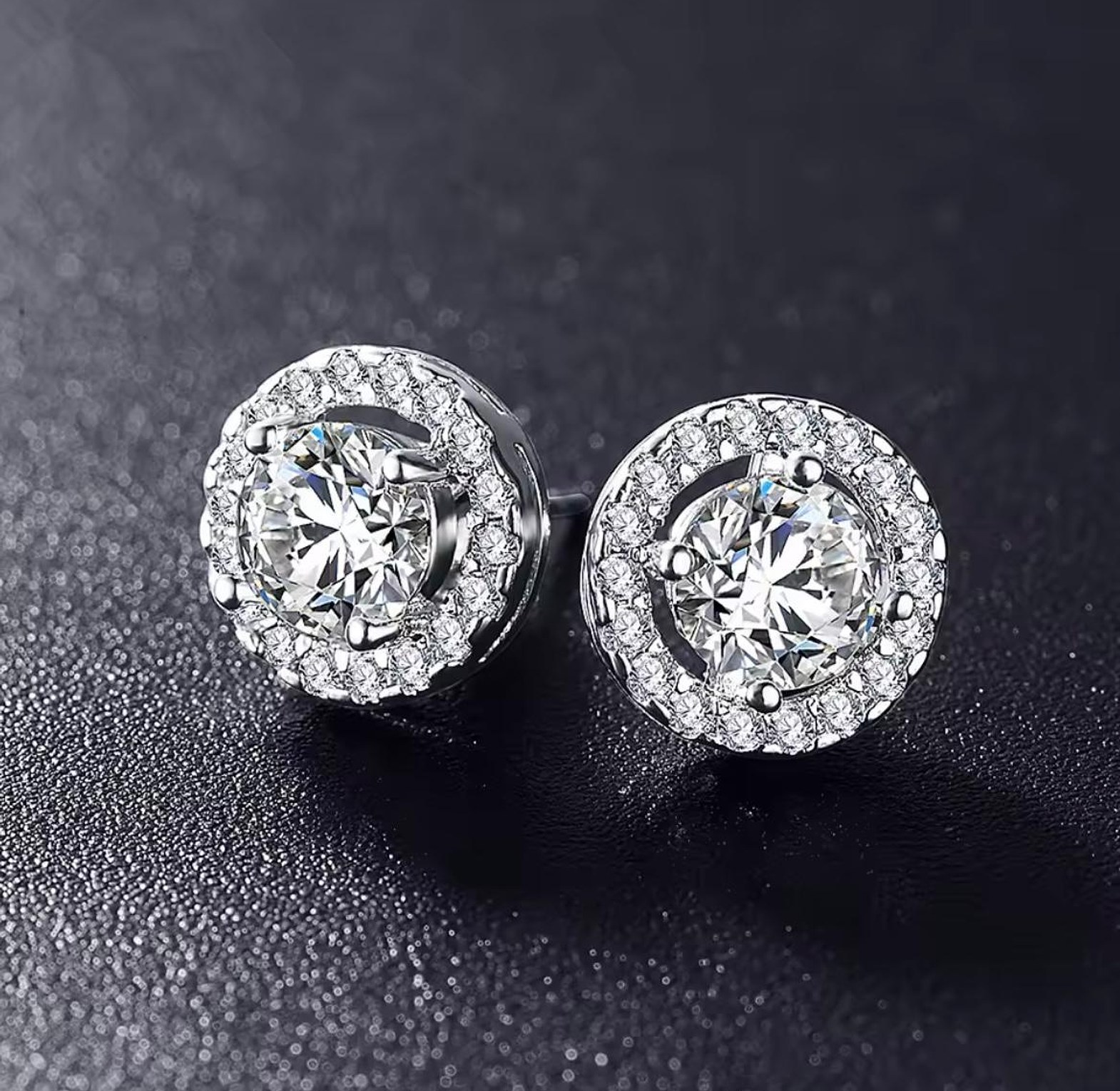 Supreme Radiant Halo Stud Earrings image