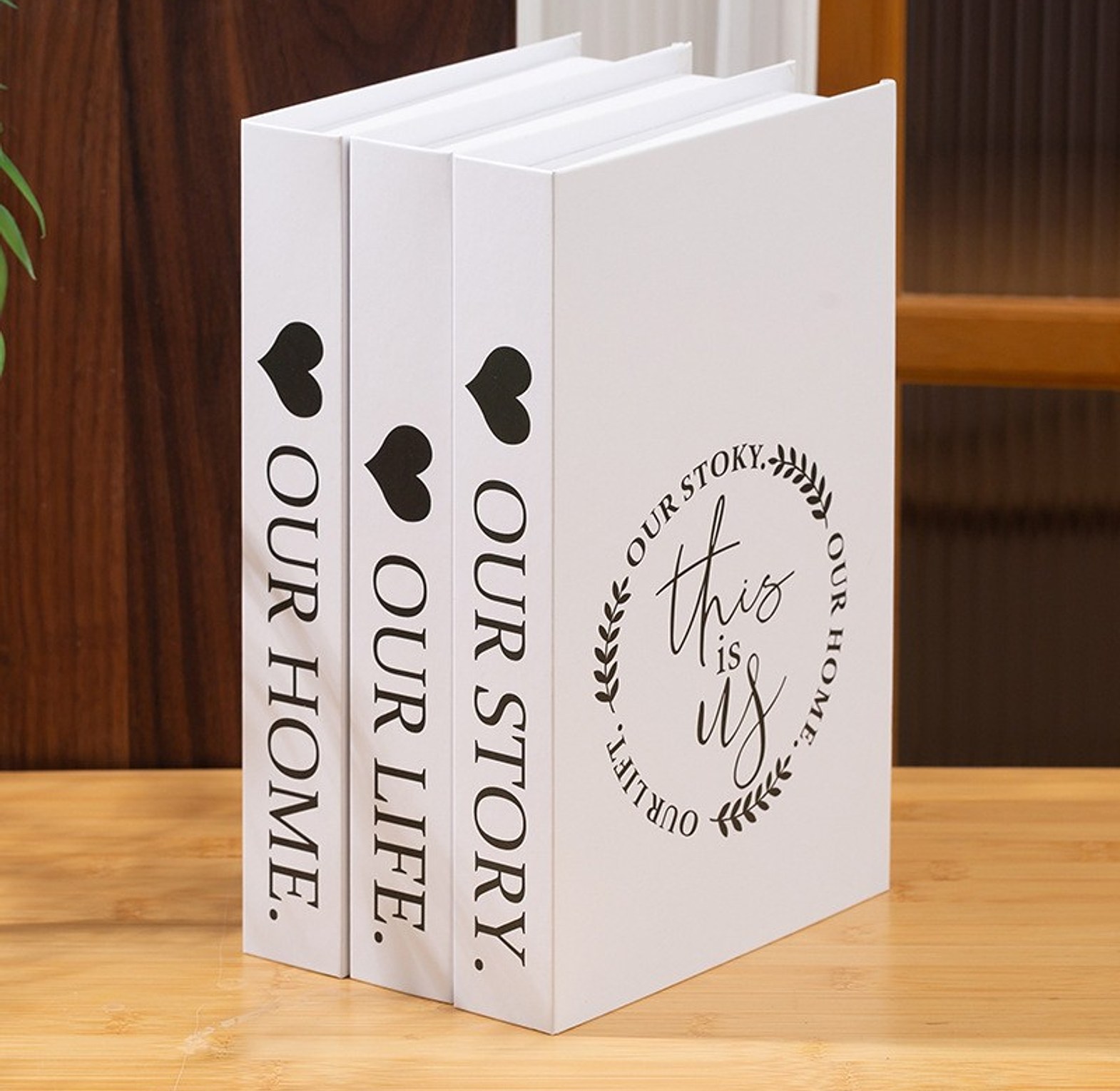 Modern Fake Books Decoration (White) image