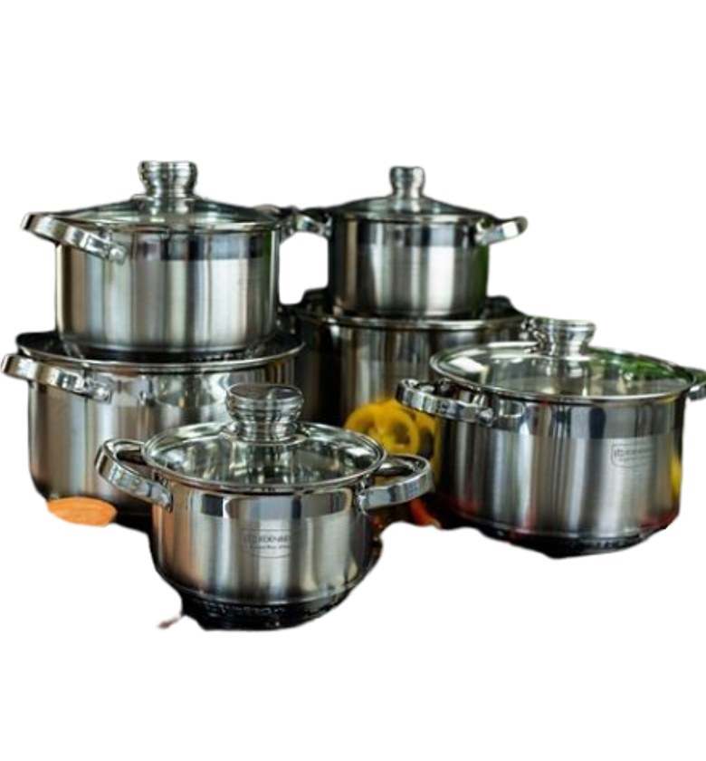 Cookware Set. High Quality 12pc Edenburg Stainless Steel Cookware. RECOMMENDED image