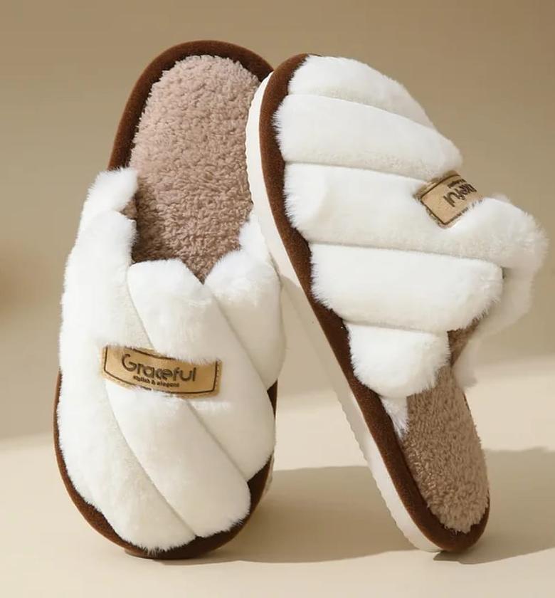 Women’s Pink Flat Heel Cotton Slippers image