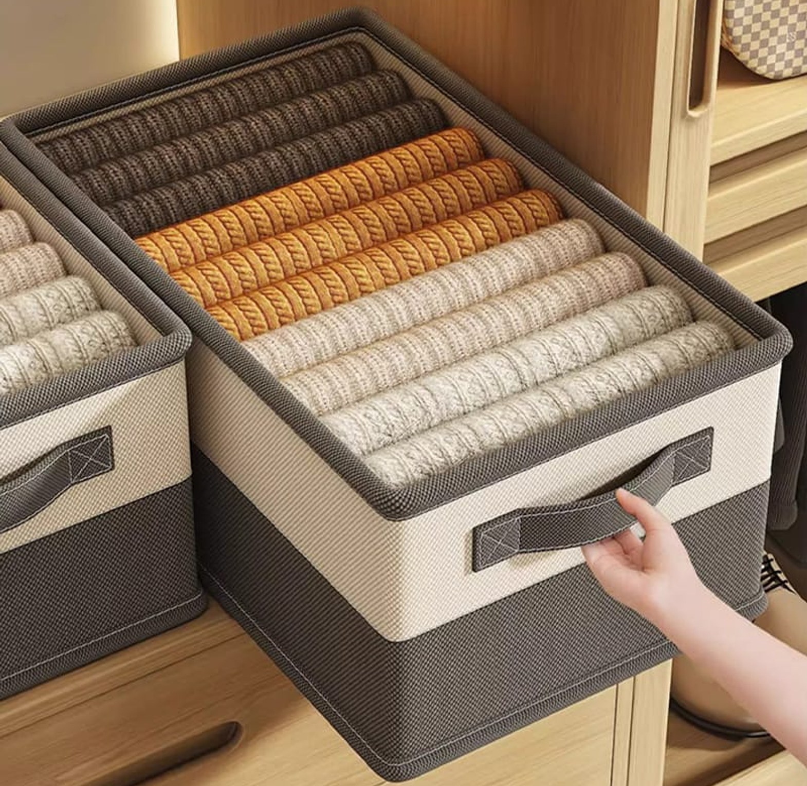 Clothes Pants Organizer Box With Steel Fream  image