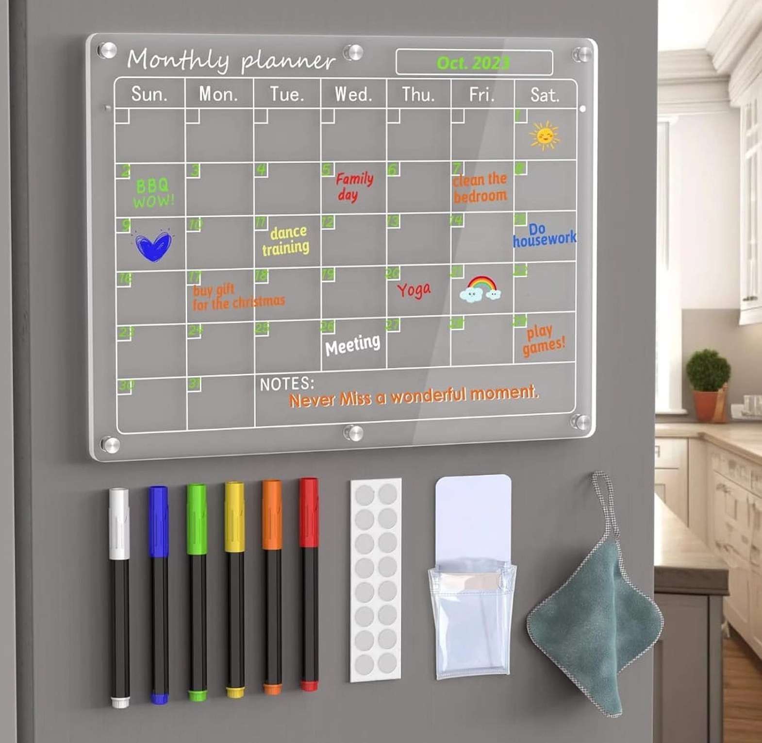 Magnetic Fridge Weekly Meal Planner image