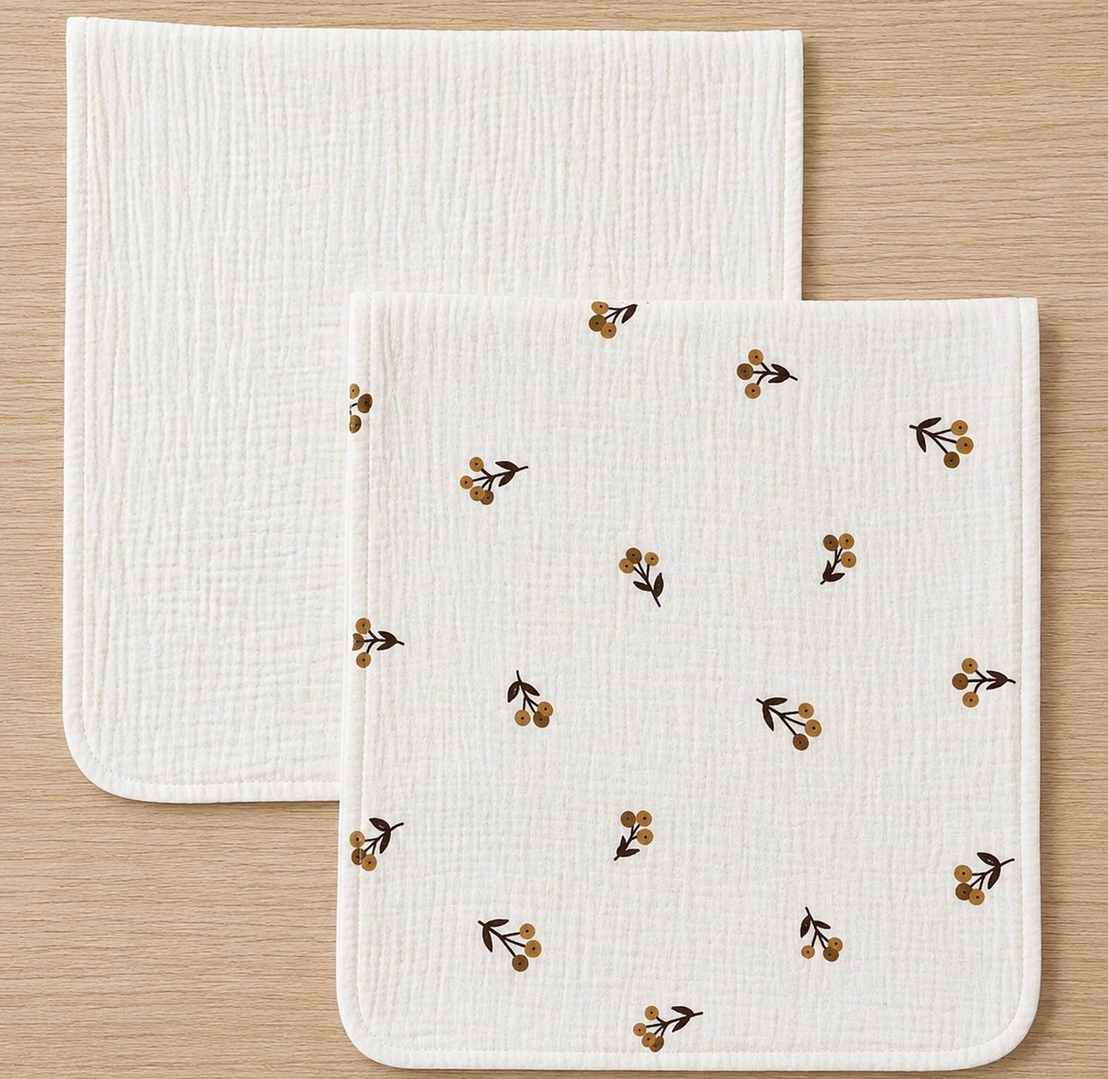 Premium Muslin Burp Cloth Set (2pcs) image
