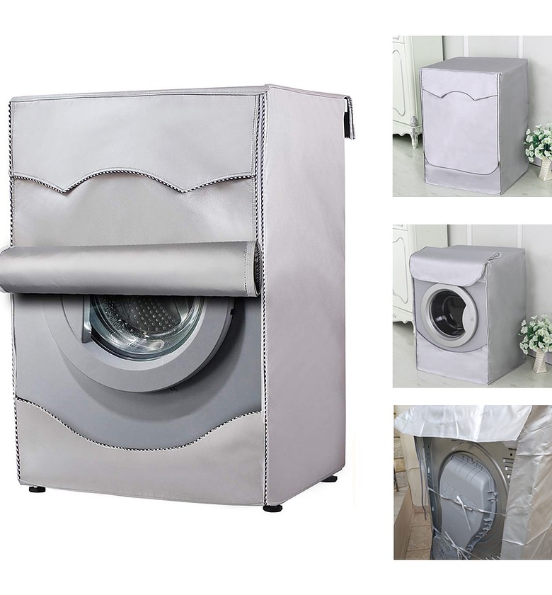 Universal Waterproof Washing Machine Cover Sunscreen & Dust Protector (98x69x85cm) for 10-20KG Machines - Grey image