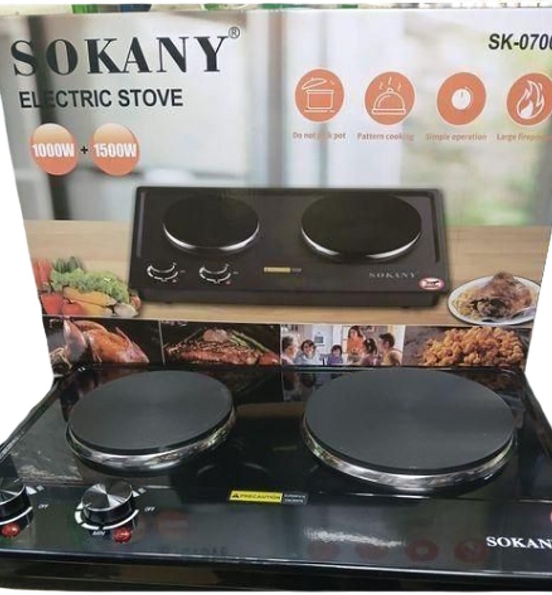 Sokany Electric Hot Plate Double Cooking Stove, model SK-07002.  image