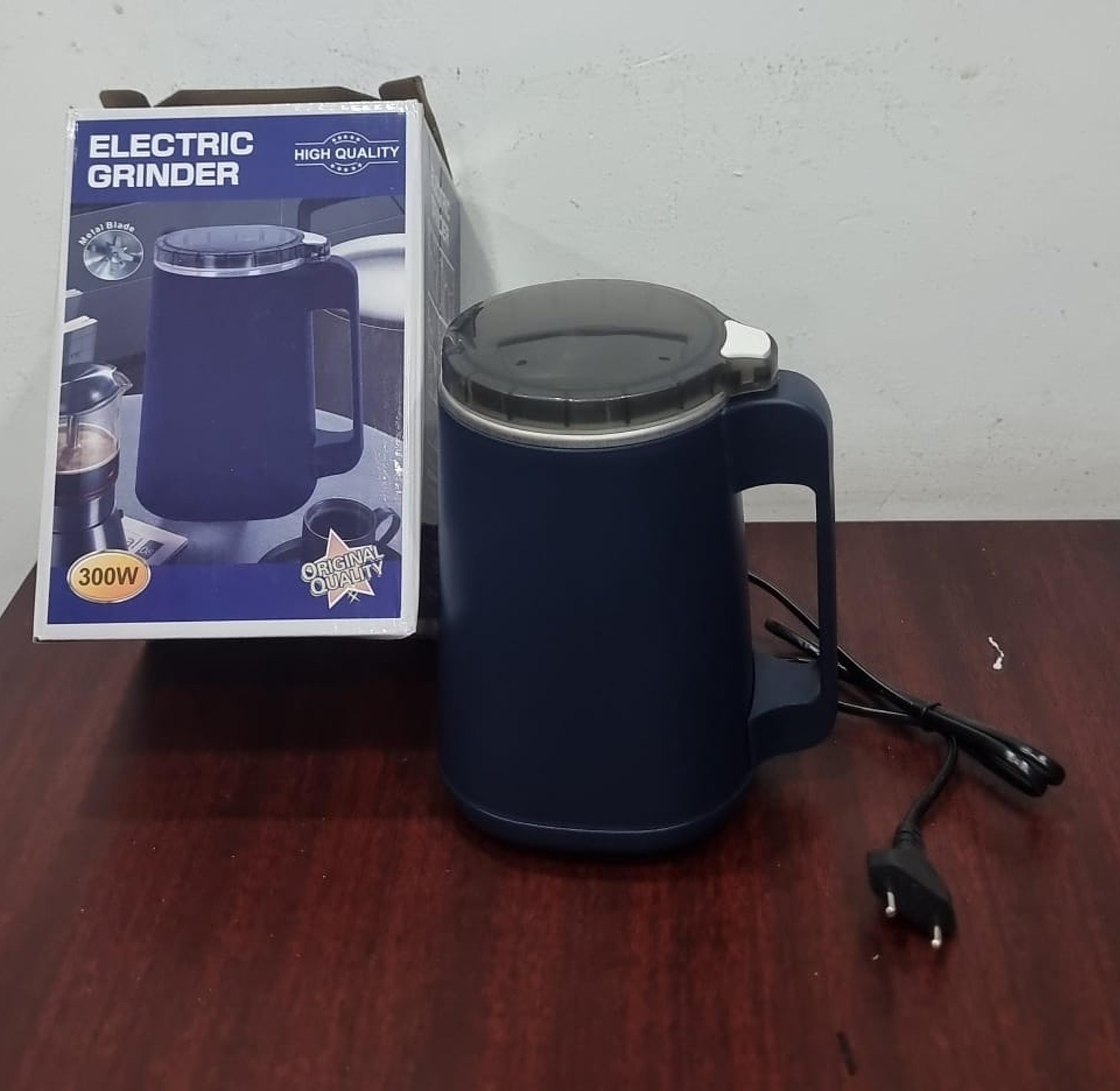 300W Multi-purpose Electric Spice & Coffee Bean Grinder Machine with Stainless Steel Blades for Dry Foods, Grains & Seeds image