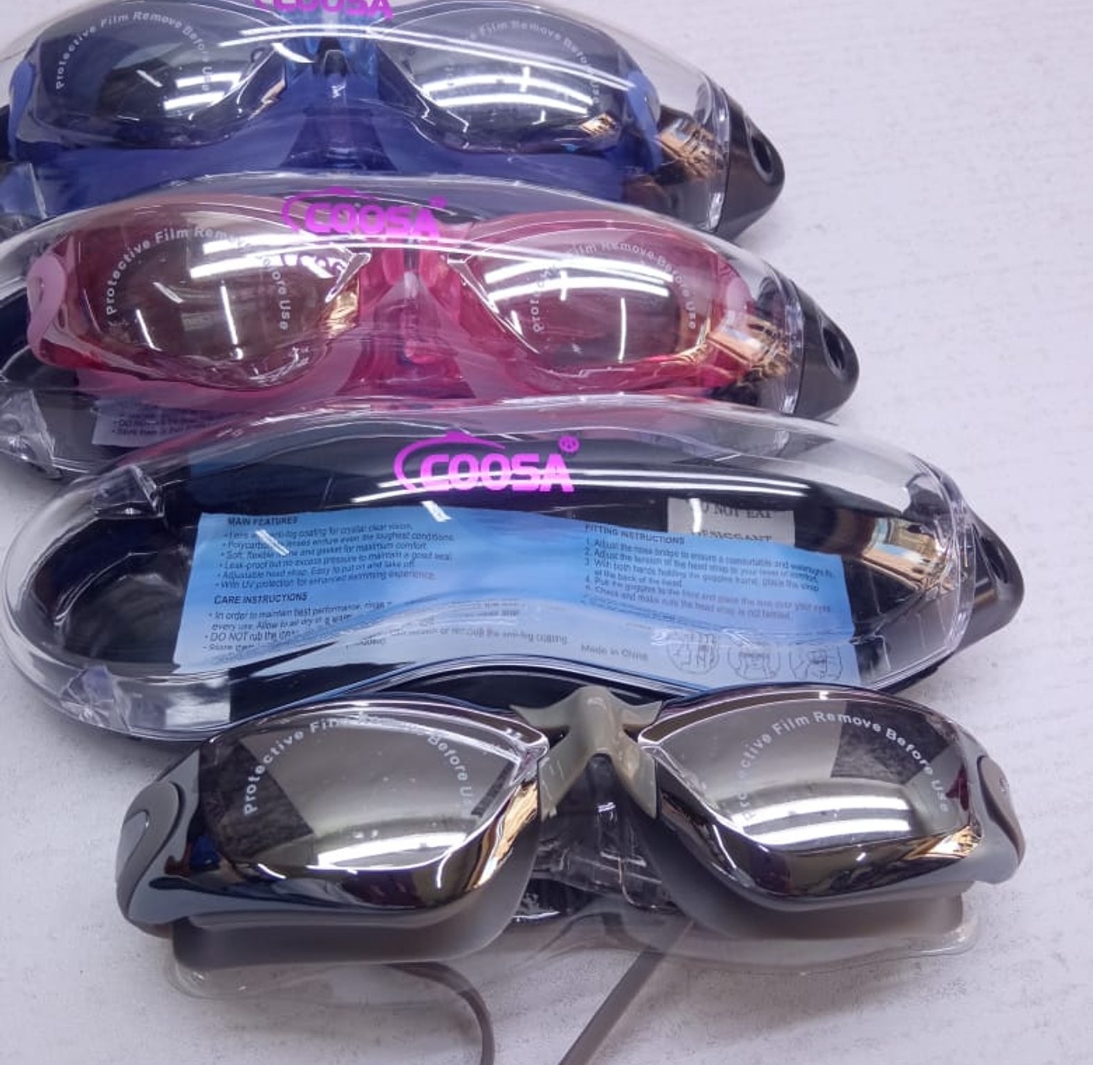 Adjustable Anti-fog swimming goggles for adults and young children image