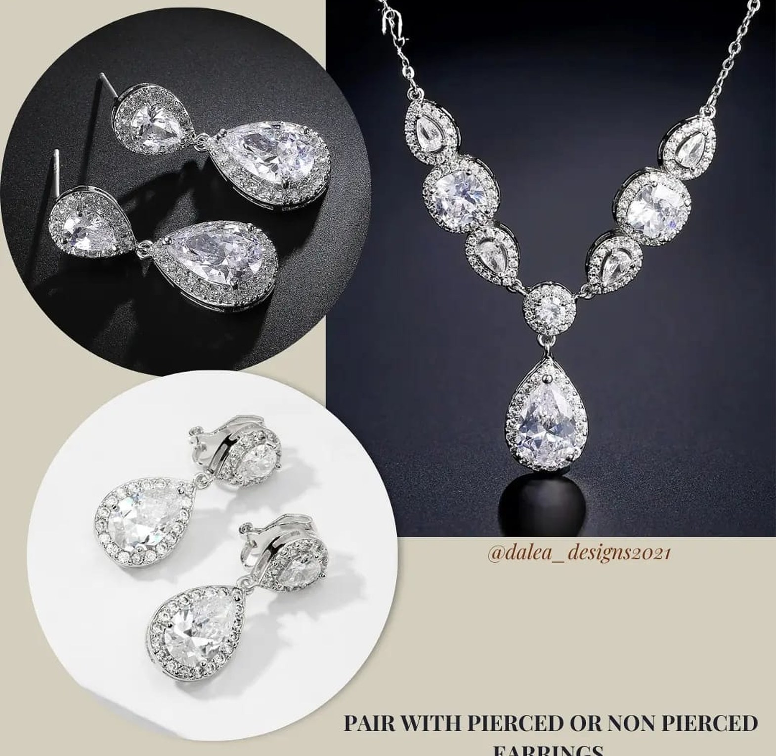 Water drop Cubic Zirconia Sets image