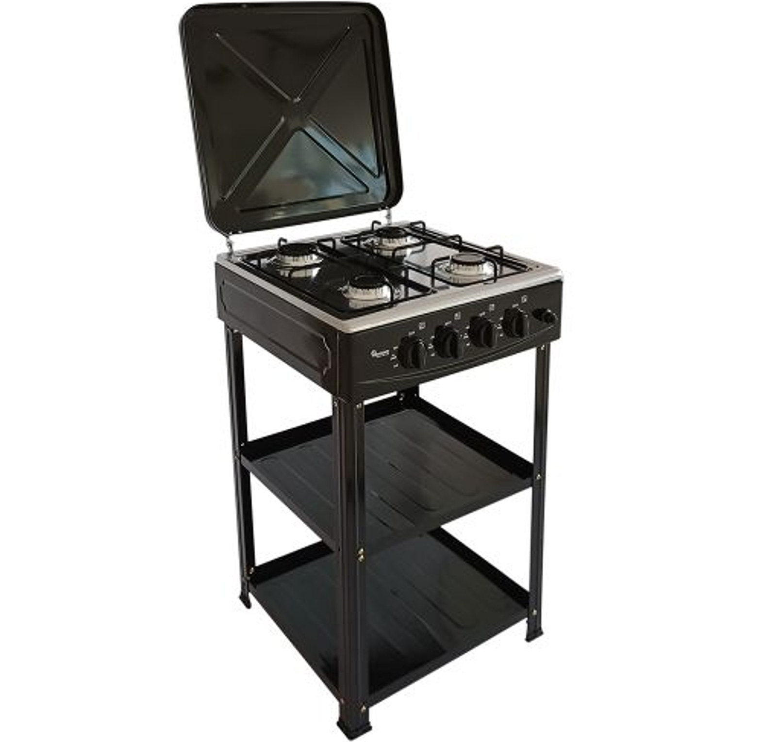 Ramtons RG/547-GAS COOKER 4 BURNER STAINLESS STEEL WITH STAND  image