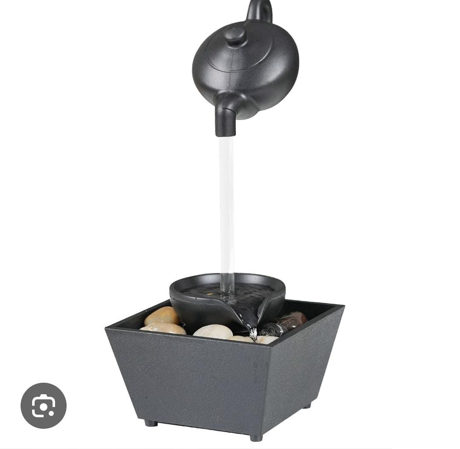 LED Floating Teapot Fountain with Stones image