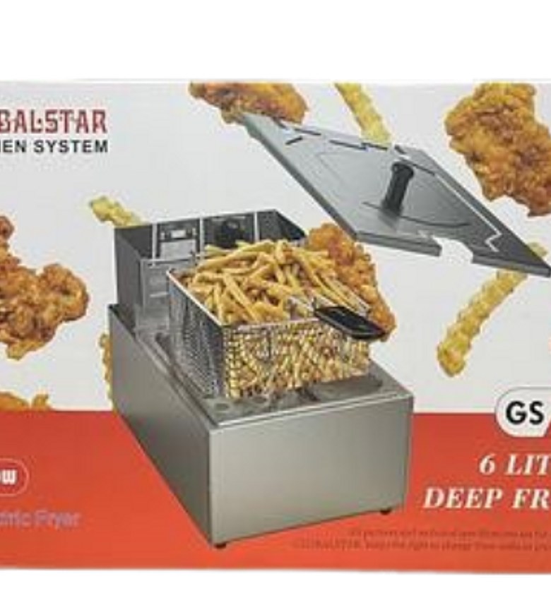 DEEP FRYERS. Globalstar 6 Litres Single Deep Fryer Perfect Kitchen Appliance For Anyone Who Loves To Cook And Fry Food. It Has A Large 6L Capacity image
