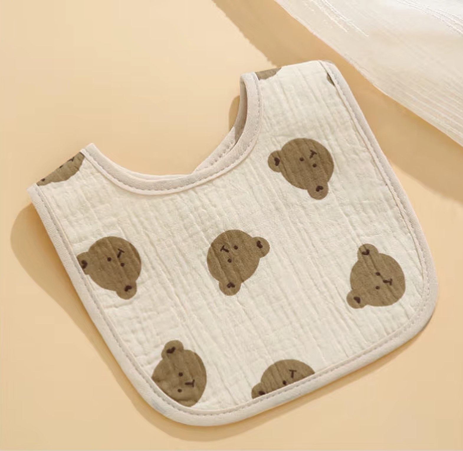 Baby Patterned Muslin Drool Bibs image