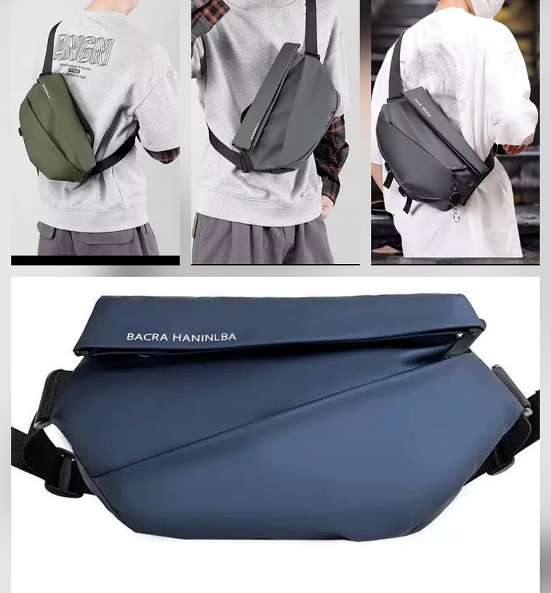Minimalist Waterproof Chest Sling Bag | Anti-Theft Crossbody Tech Pouch for Men & Women image
