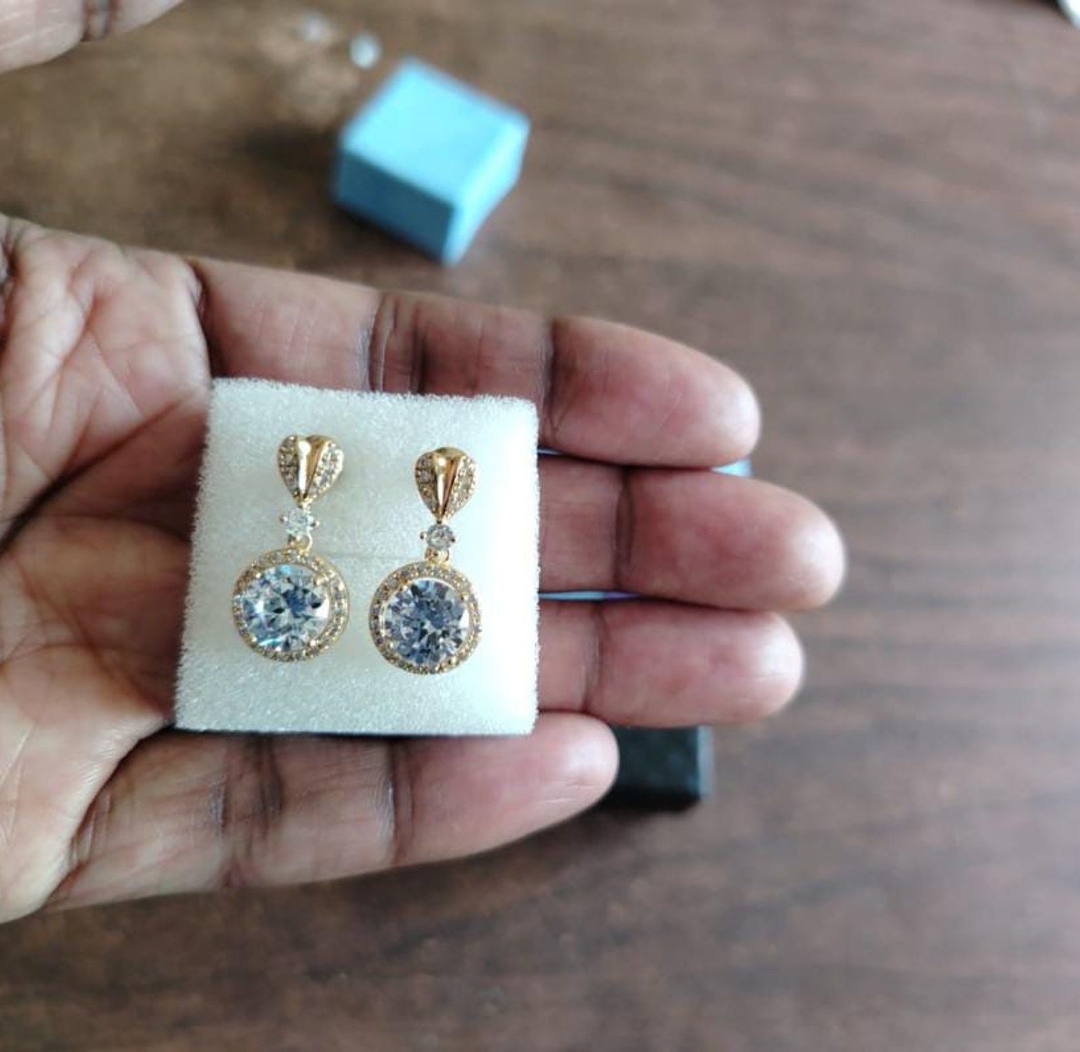 Cubic Zirconia hypoallergenic earring image